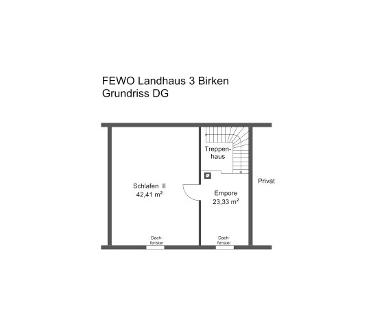 Grundriss DG, © Landhaus 3 Birken Grundriss DG, © Landhaus 3 Birken