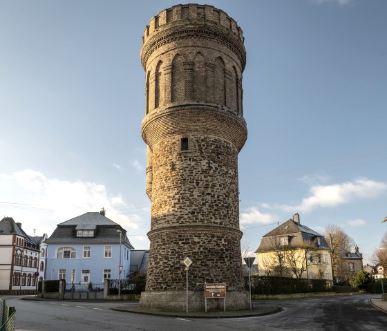 A water tower made of stones in the town of Münstermaifeld, © Eifel Tourismus GmbH, D. Ketz A water tower made of stones in the town of Münstermaifeld, © Eifel Tourismus GmbH, D. Ketz
