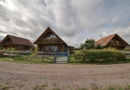 Ansicht drei Blockhäuser, © Reit-und Ferienanlage Pyrmonter Hof Ansicht drei Blockhäuser, © Reit-und Ferienanlage Pyrmonter Hof