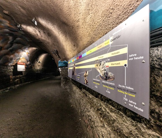 Schautafel im Ulmener Maar-Stollen, © Eifel Tourismus GmbH, AR-shapefruit AG Schautafel im Ulmener Maar-Stollen, © Eifel Tourismus GmbH, AR-shapefruit AG