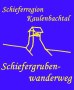 Slate quarry hiking trail logo, © Verein zur Erhaltung der Schieferbergbaugeschichte e. V. Slate quarry hiking trail logo, © Verein zur Erhaltung der Schieferbergbaugeschichte e. V.