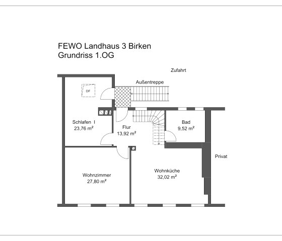 Grundriss 1.OG, © Landhaus 3 Birken Grundriss 1.OG, © Landhaus 3 Birken