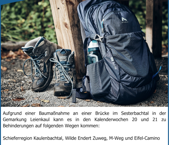 Bauma&szlig;nahme im Sesterbachtal, &copy; Schieferland Kaisersesch