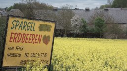 Bord voor tuinverkoop, © VG Maifeld